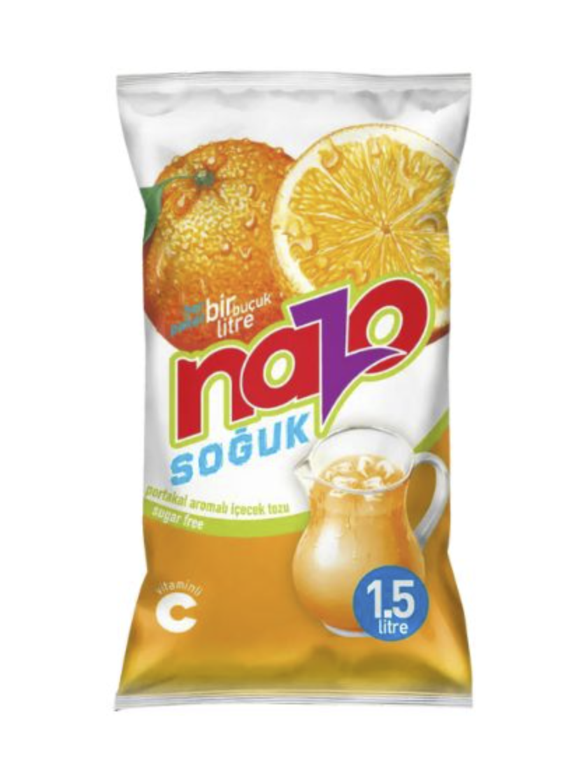 NAZO PORTAKAL AROMALI TOZ İÇECEK 9 GR X 24 ADET