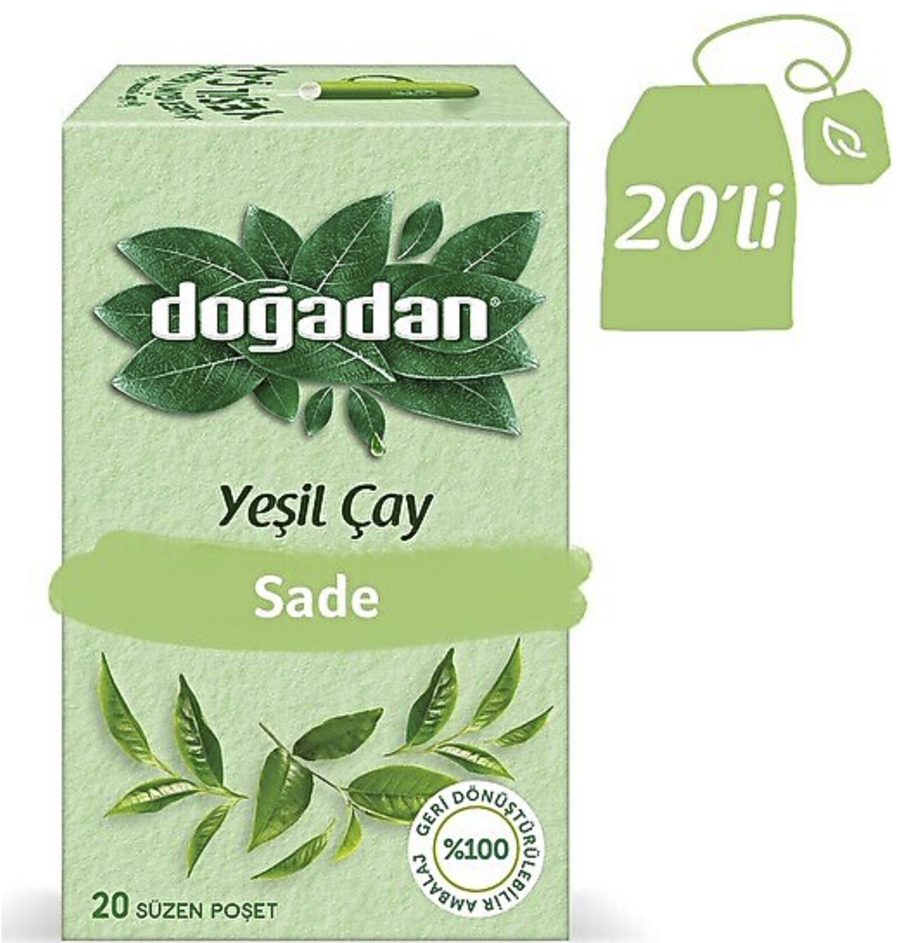 DOĞADAN YEŞİL ÇAY BİTKİ ÇAYI 20 Lİ