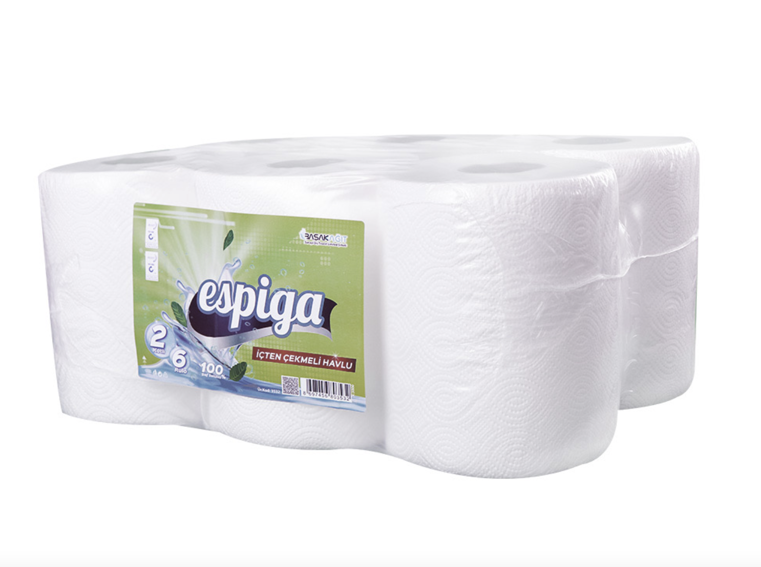 ESPİGA İÇTEN ÇEKMELİ KAĞIT HAVLU 6LI