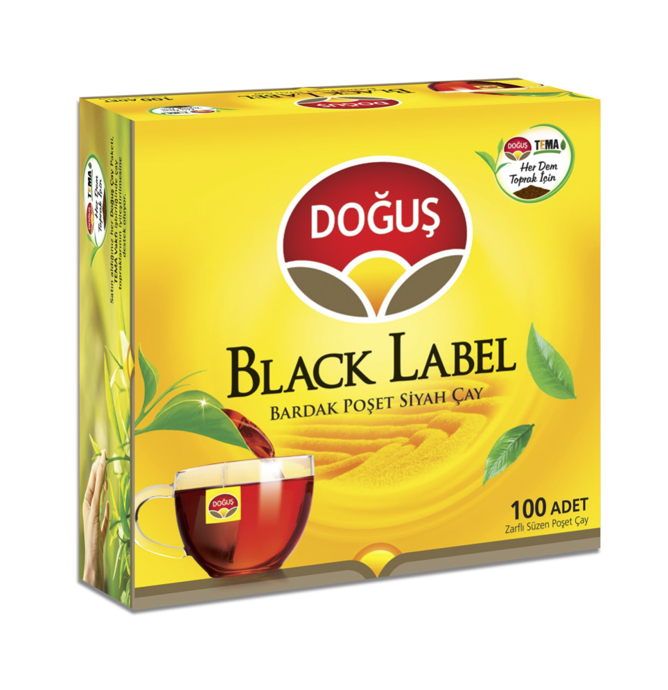 DOĞUŞ BLACK LABEL BARDAK POŞET ÇAY 100 LÜ