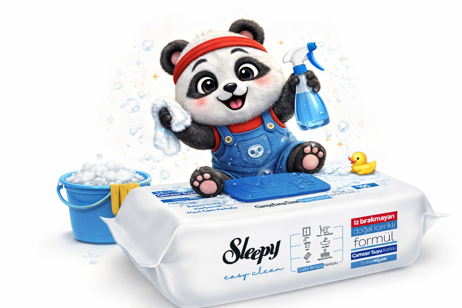 SLEEPY ÇAMASIR SULU ISLAK HAVLU 100 LÜ