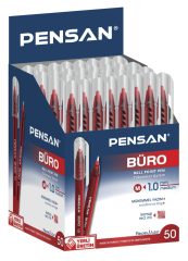 PENSAN 2270 BÜRO TÜKENMEZ KALEMİ 1MM KIRMIZI