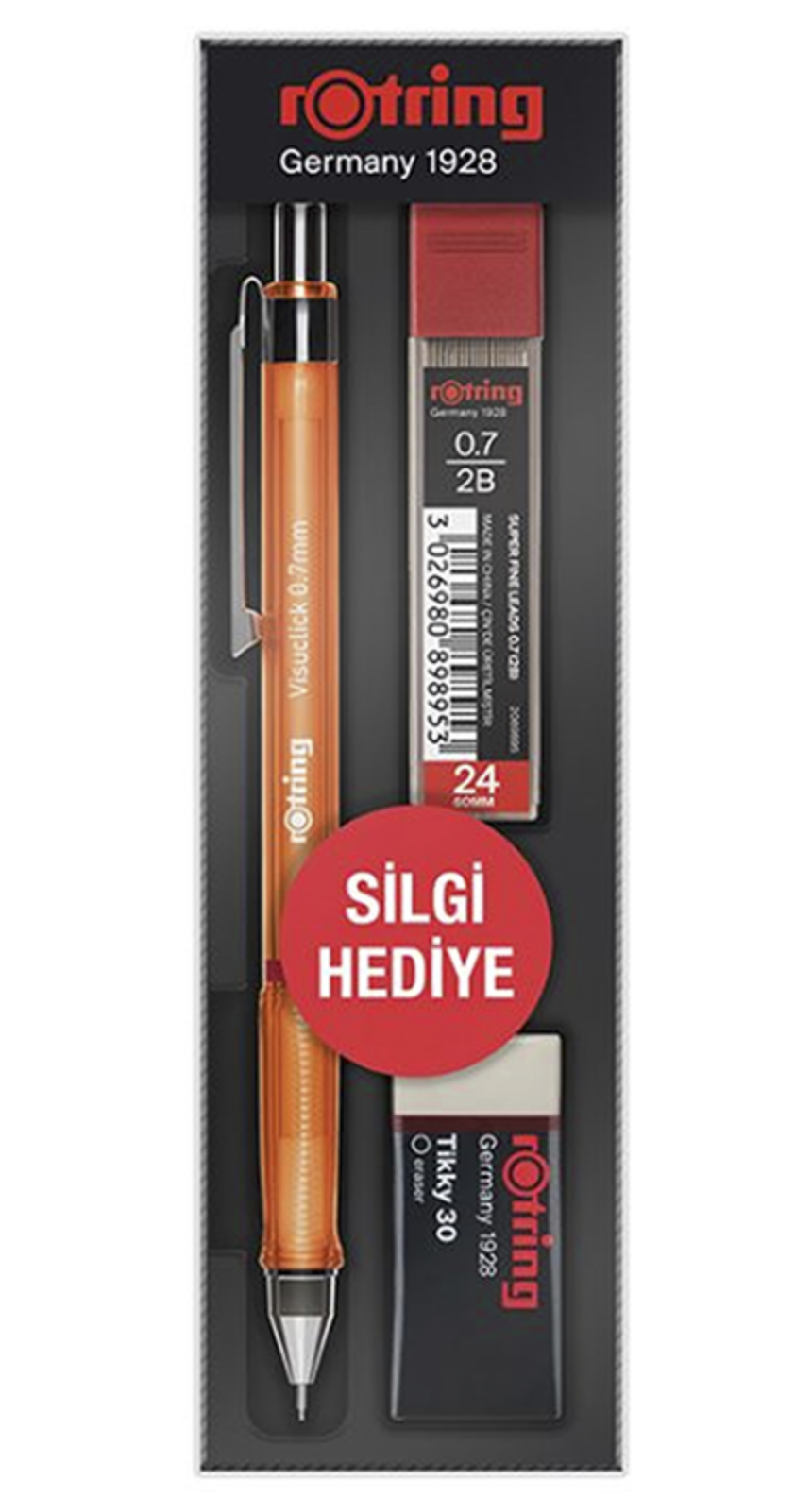ROTRİNG VİSUCLİCK MİN SİLGİ 3LÜ SET 05MM TURUNCU