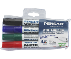 PENSAN 4800 YUVARLAK UÇ BEYAZ TAHTA KALEMİ 4LÜ SET
