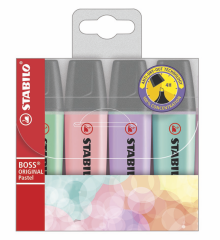 STABİLO BOSS FOSFORLU KALEM 70-4-2 PASTEL RENKLER 4LÜ SET