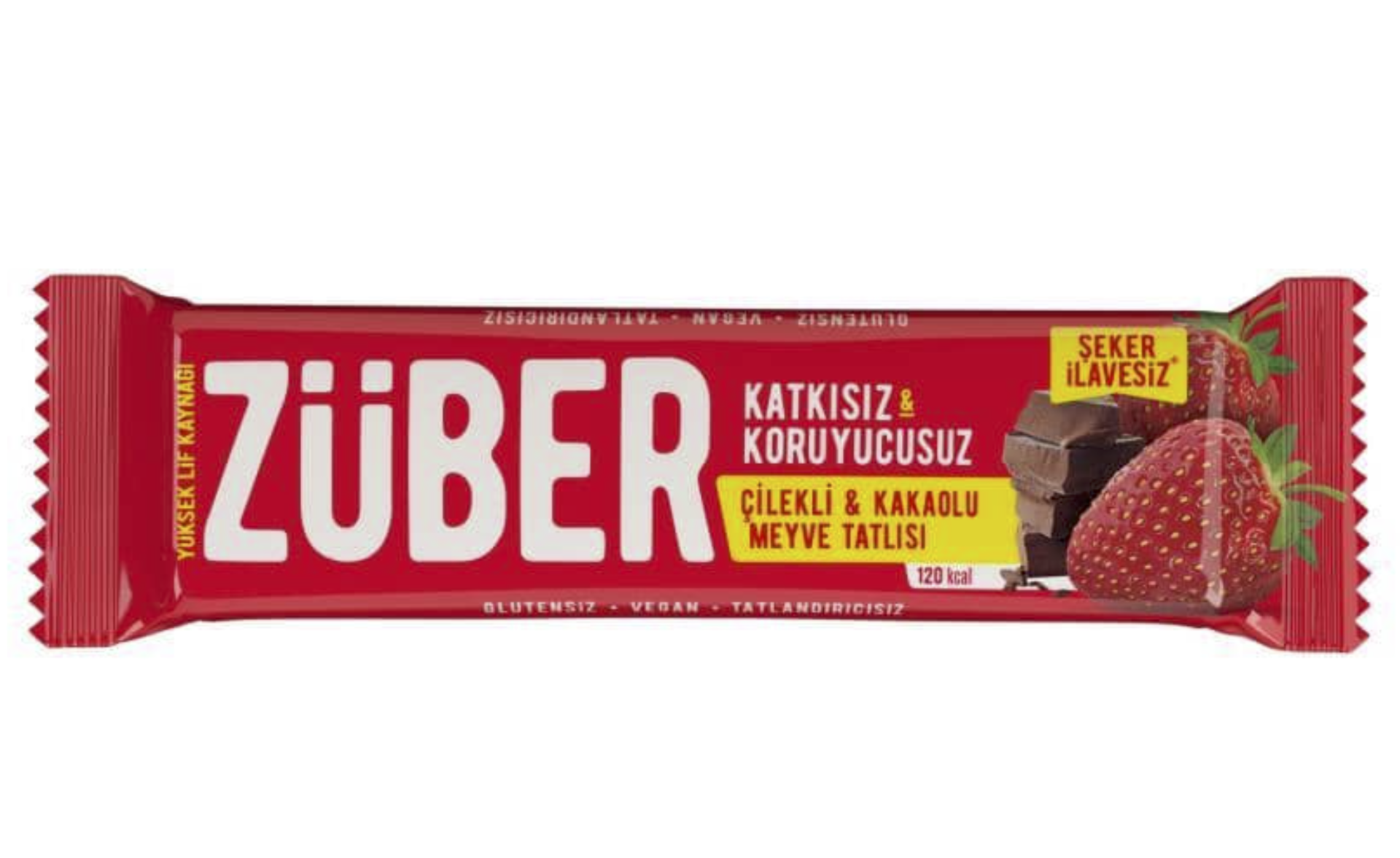 ZÜBER KAKAOLU ÇİLEKLİ MEYVELİ BAR 40 GR