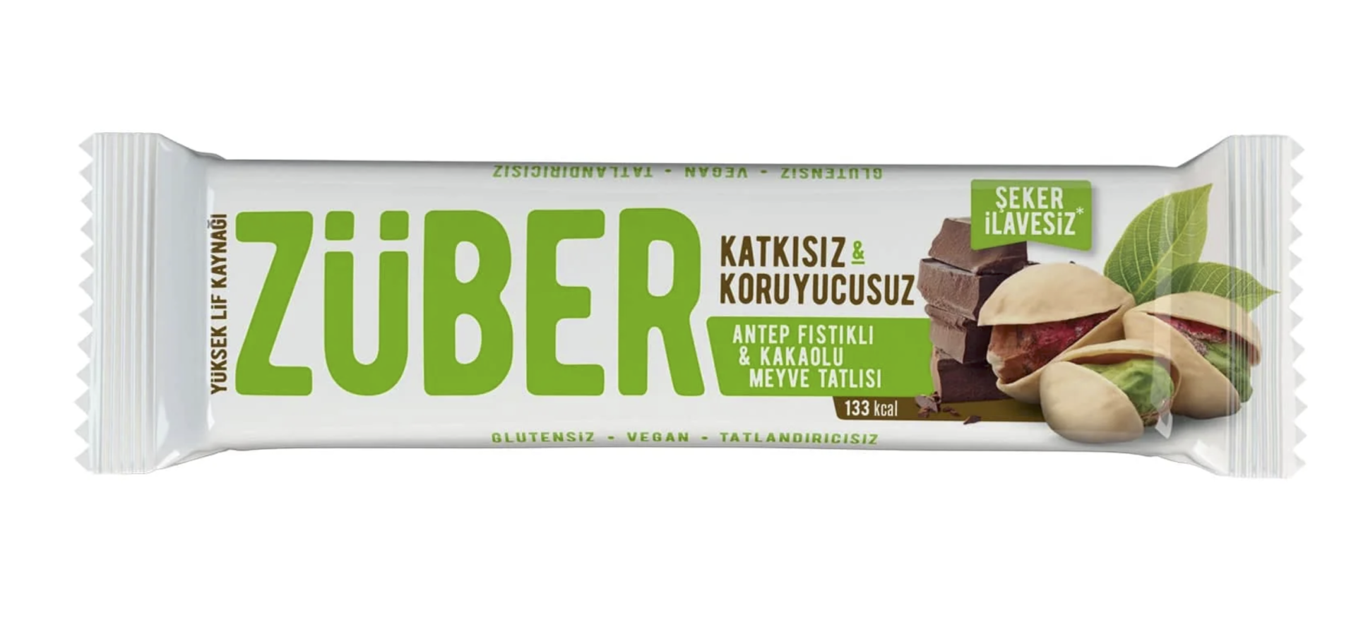 ZÜBER ANTEP FISTIKLI KAKAOLU MEYVELİ BAR 40 GR