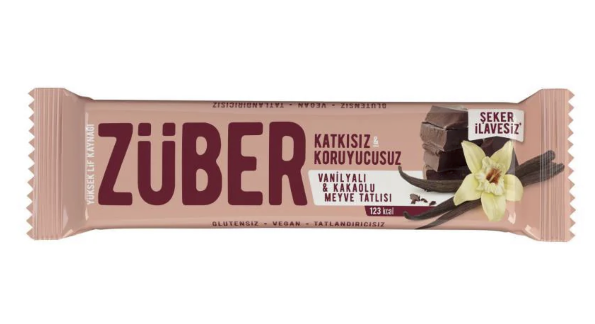 ZÜBER VANİLYALI VE KAKAOLU MEYVELİ BAR 40 GR