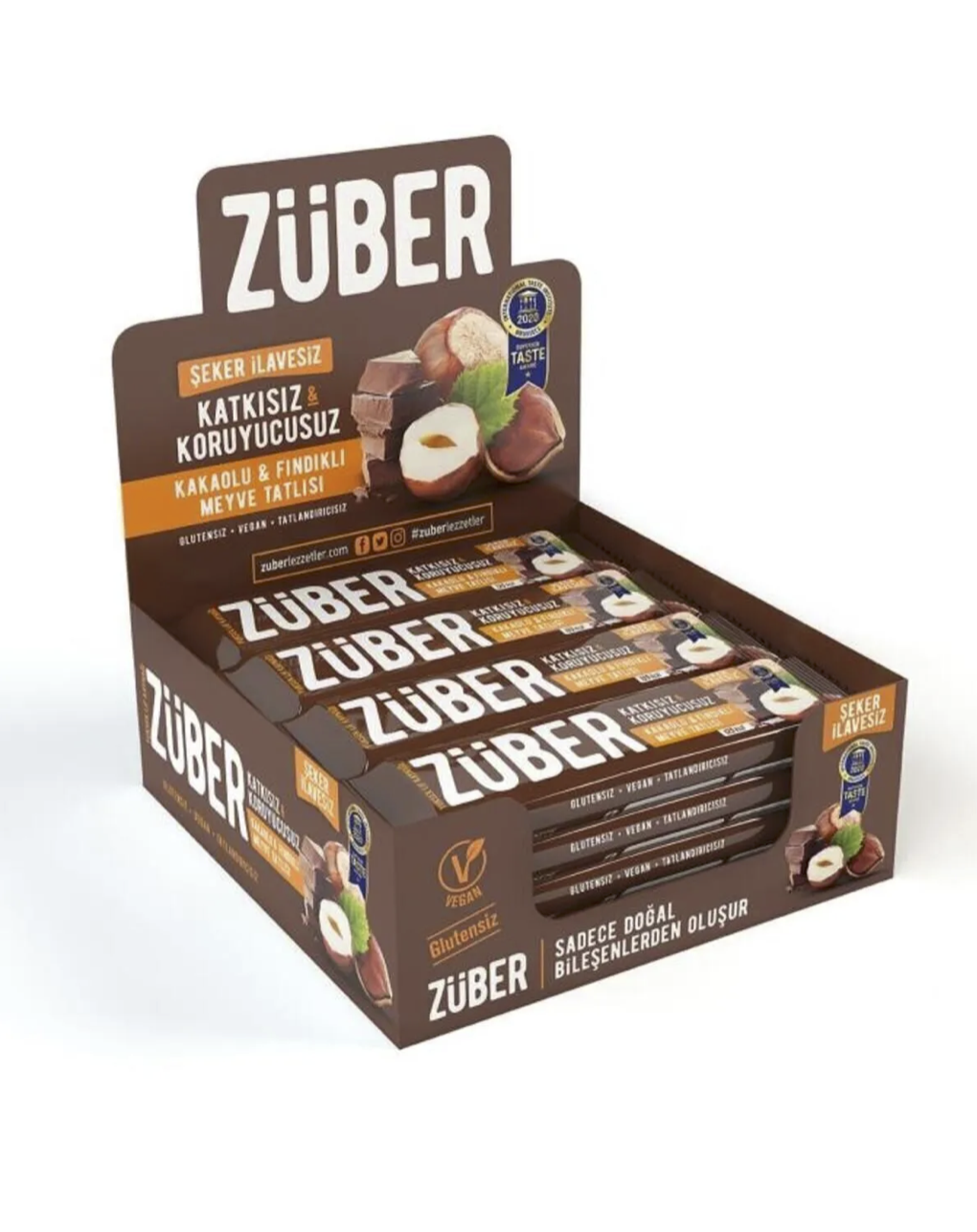ZÜBER FINDIKLI KAKAOLU MEYVELİ BAR 40 GR 12 ADET