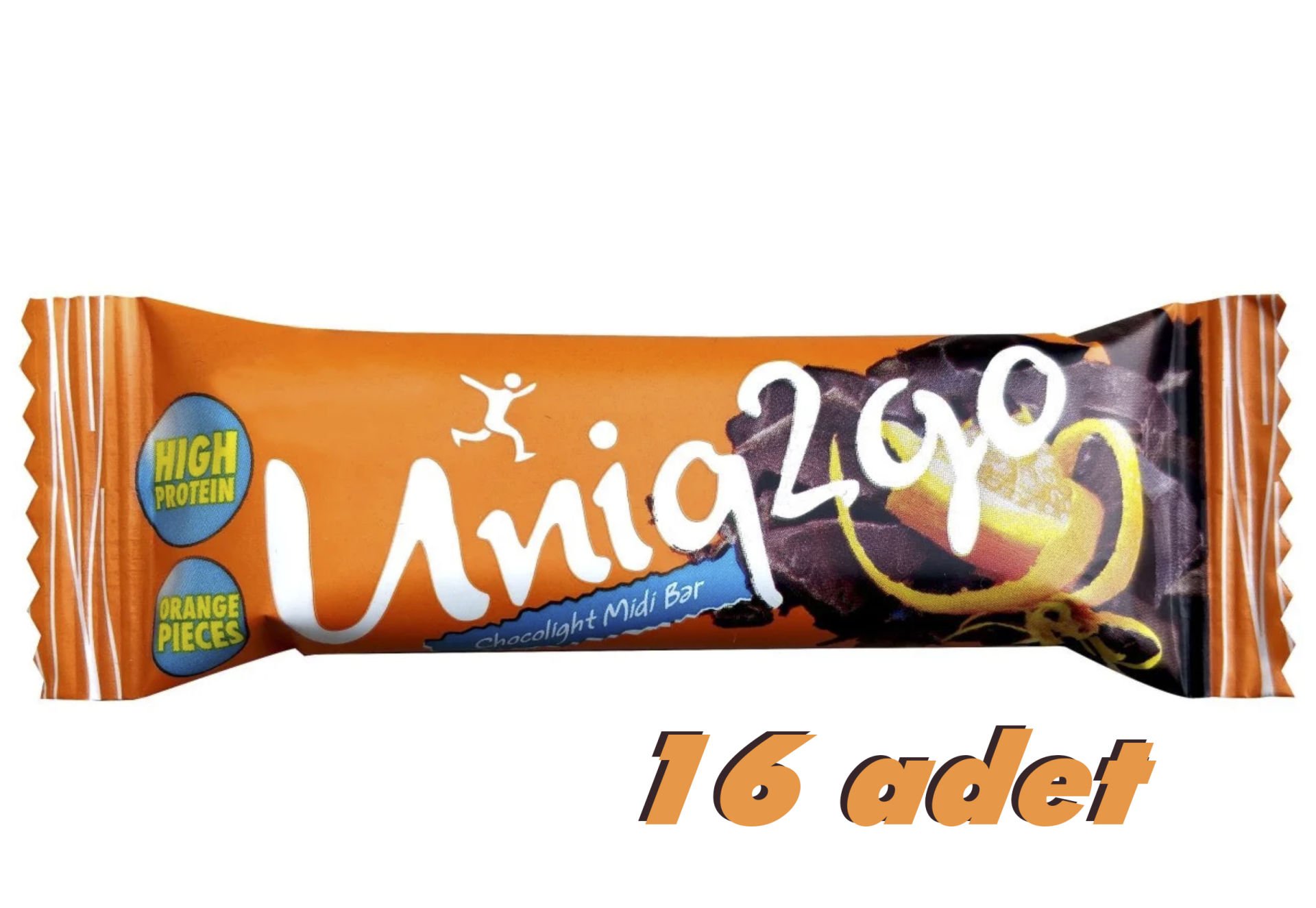 UNİQ2GO CHOCOLİGHT PORTAKAL PARÇACIKLI 16 LI PAKET