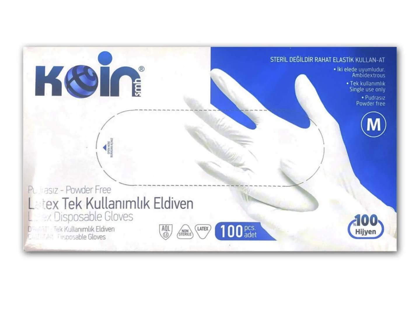 KOİN PUDRASIZ MUAYENE ELDİVENİ 100 LÜ