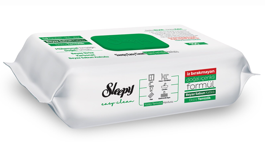 SLEEPY BEYAZ SABUN ISLAK HAVLU 100 LÜ