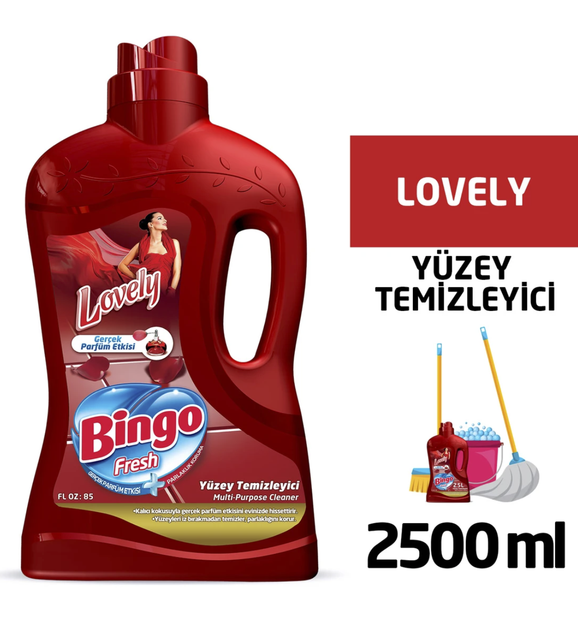BİNGO YÜZEY TEMİZLEME MADDESİ 2.5KG PEMBE DÜŞLER