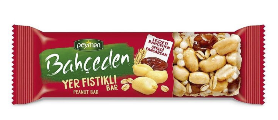 PEYMAN BAHÇEDEN BAR FISTIKLI 30 GR